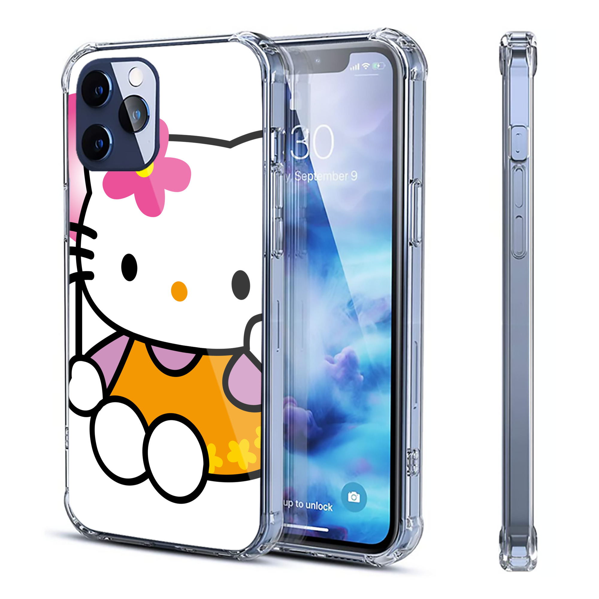 （画像用） Hello Kitty ハローキティ 【iPhone 12シリーズ対応】透明スマホケース（クリアソフトケース）